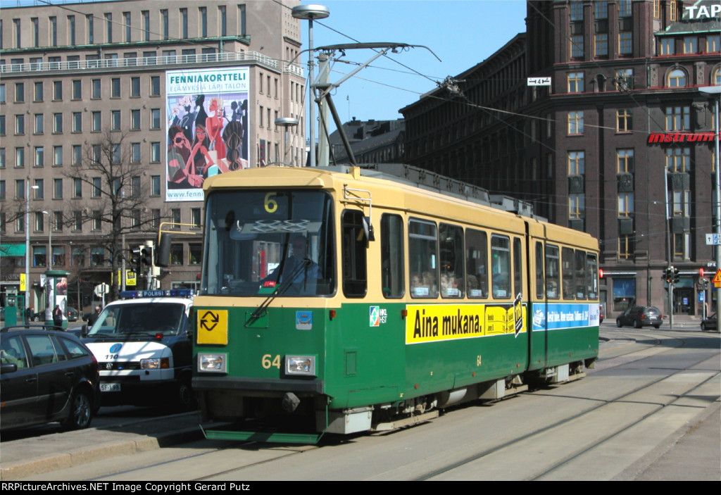 Tram #64 on route #6